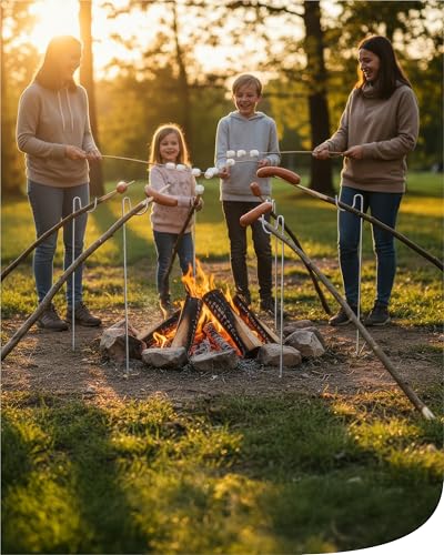 bellissa - Grillspießhalter – 10er Set Grillstäbe-Halterung für...