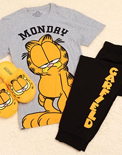 Garfield Mens Pajamas Adults Lazy Monday Cat Movie T-Shirt Trousers Pjs2