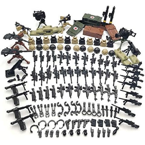 ZHX Weapon Pack Military Weapon Accessories Army Guns Simulate Battle Building Blocks Brick Toys for Kids Cover