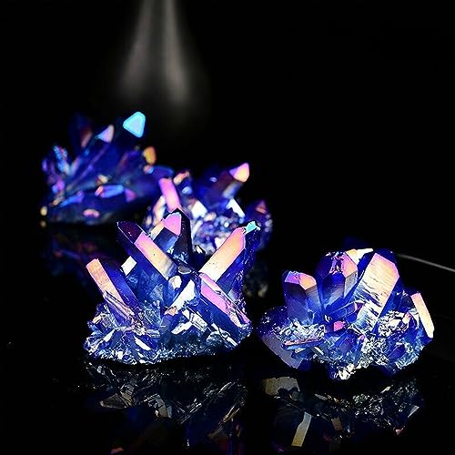Cuarzo aura azul místico de 200g a 300g para decoración espiritual 4