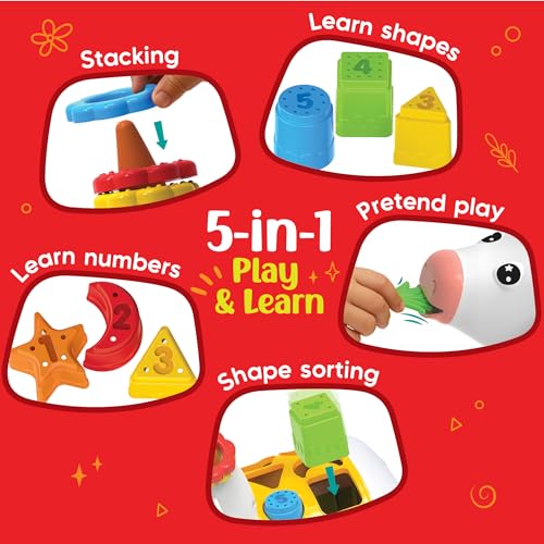 Image of Imagimake Cow Shape Sorter |Leaps & Bounds Baby Toys for 12+ Months | Educational Toy for Toddlers, Infants | 5-in-1 Play & Learn |Stacking, Sorting, Pretend Play | Gift for Kids 1+Year Old