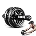 H&S Ab Roller Wheel For Abs Workout - Abdominal Core Exercise Equipment With Extra Thick Knee Pad Mat - w/Dual Glide Wheels - Abs Roller Wheel Home Workout - Abs Exercise Equipment