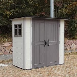 Waterdichte Gereedschapsschuur, Afsluitbaar Tuinhuis Tuinschuur En Fundament, Multifunctioneel Voor Opslag Fietsen, Gereedschap, Vuilnisbakken