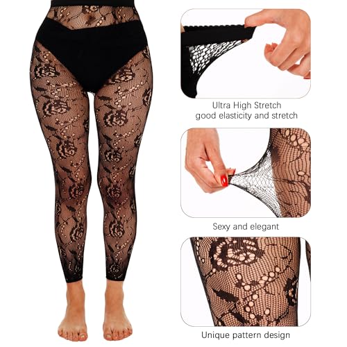 6 Pairs Fishnet Tights Stockings for Women Black Mesh Tights Net Stockings Sexy Fishnets Leggings for Party3