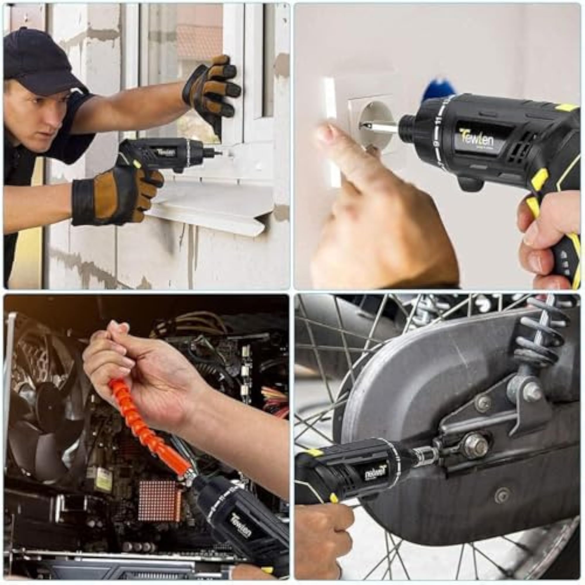 47-in-1 Electric Screwdriver Kit, Cordless Rechargeable Power Drill