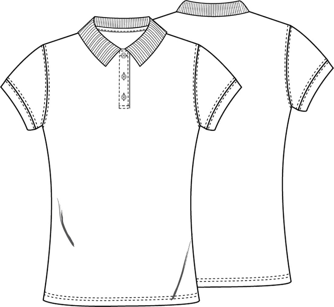 CLASSROOM Girls' Interlock Cap Sleeve Polo