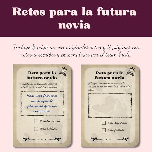 EQUIK PRODUCTS Juegos y Retos para Fiesta de Novia | Kit para Bride to Be con Complementos y Accesorios Graciosos | Bachelorette Party Accessories (Despedida de soltera) - imagen 3