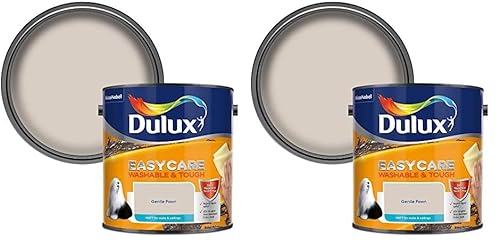 Dulux 403201 Easycare Washable & Tough Matt Emulsion Paint For Walls And Ceilings - Gentle Fawn 2.5L (Pack of 2)