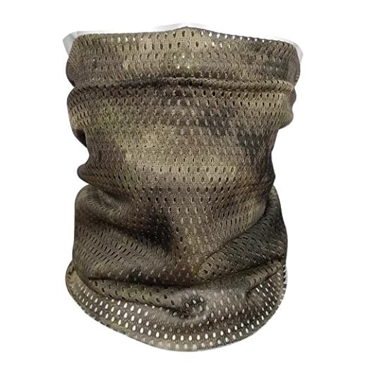QMFIVE Écharpe tactique camouflage, hommes et femmes unisexe multi-usages bandeau militaire style tête wrap face mesh pour Airsoft, combat, chasse, alpinisme Activité de plein air (ATAC)