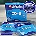 Verbatim CD-R Blank Discs 700MB 80-Minutes 52X Recordable Disc for Data and Music - 10 Pack Slim Cases