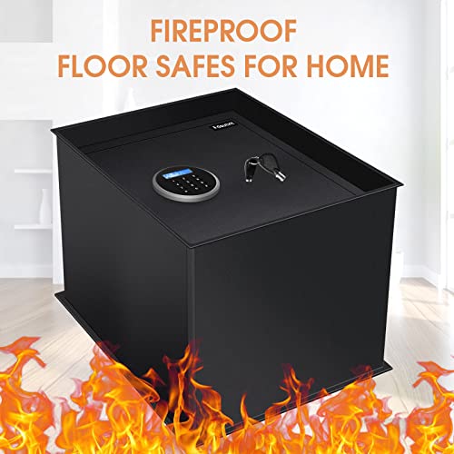 Floor Safes For Home Fire And Waterproof, Anti-Theft Floor Safe With Dial Combination Lock, In Ground Safe For Firearm Medicine Money Documents Valuables #TOP1