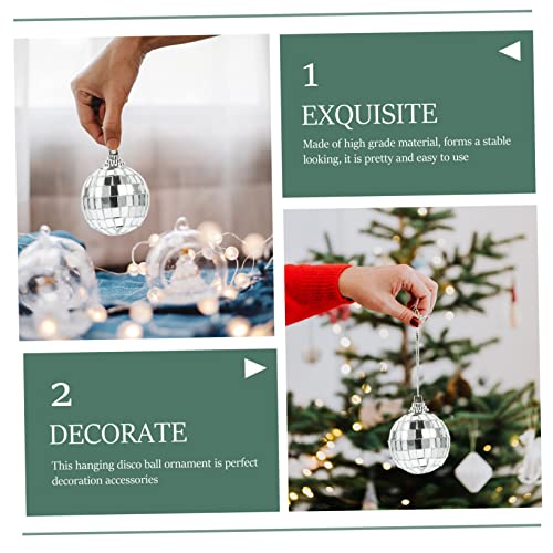 OSALADI - 6 unidades de discos espejados para decoración colgante en Navidad, bodas y eventos de baile, para hogar y escenario miniatura 6