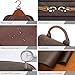 Masa Kawa Leather Hanging Travel Toiletry Bag for Men Portable Expandable Camping Cosmetics Makeup Toiletries Organizer Vintage Bathroom Shaving Kit Brown Wash Bags