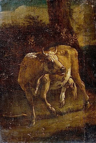 Pintura sobre lienzo de Paulus Potter con acabado óleo clásico abstracto para salón, 60x90cm