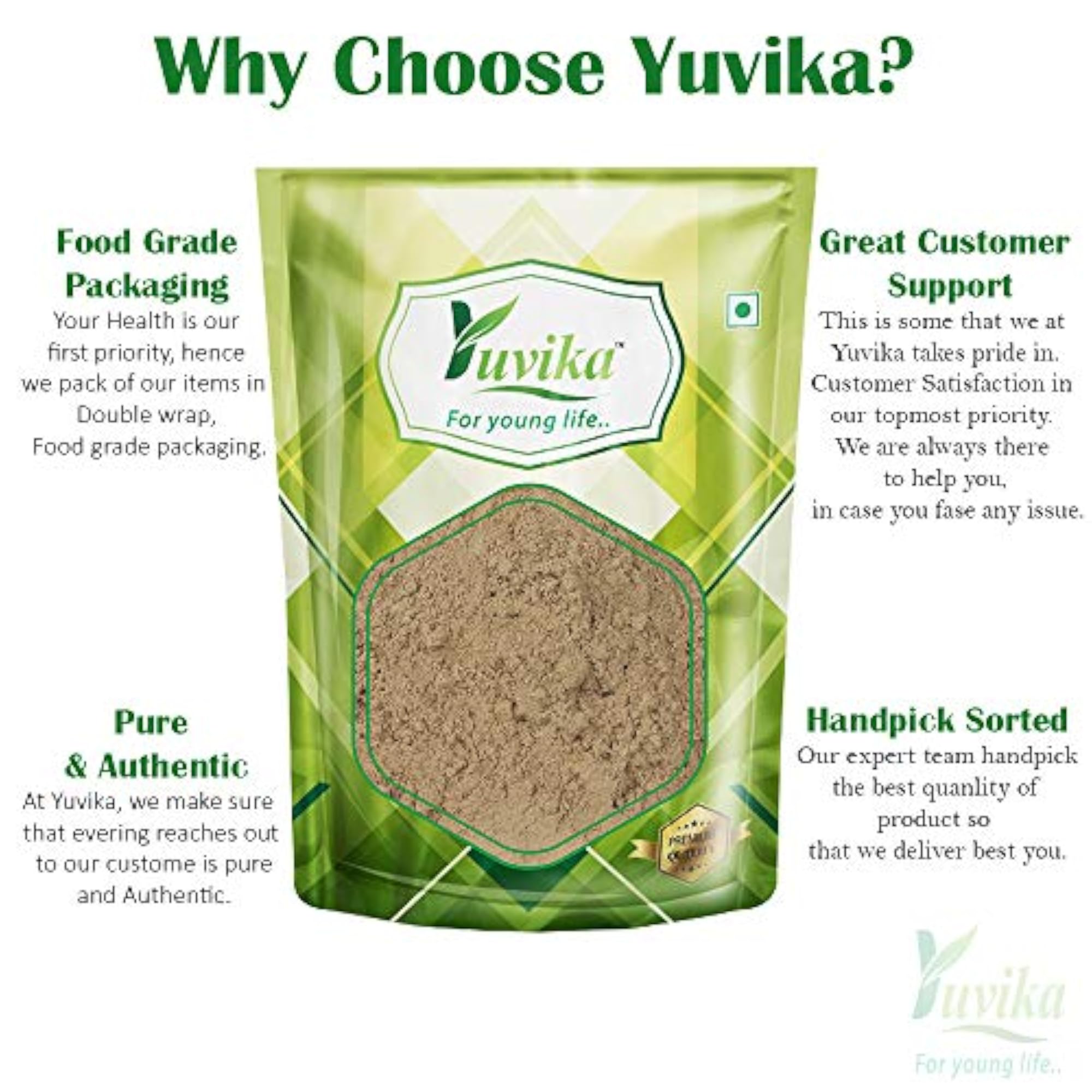 Yuvika Mulethi Powder, Glycyrrhiza Glabra, 400 Grams