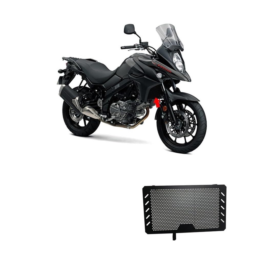 Protezione Radiatore In Lega Di Alluminio Per Suzuki DL650 V-STROM 2013-2019 - Griglia Parapietre Con Cuscinetto In Gomma, Misura 370x160mm - 3