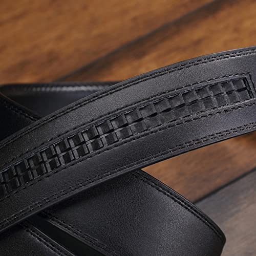 Homoyoyo 2pcs Genuine Western Belts for Men Automatic Buckle Cattlehide Belts Brown Accessories2