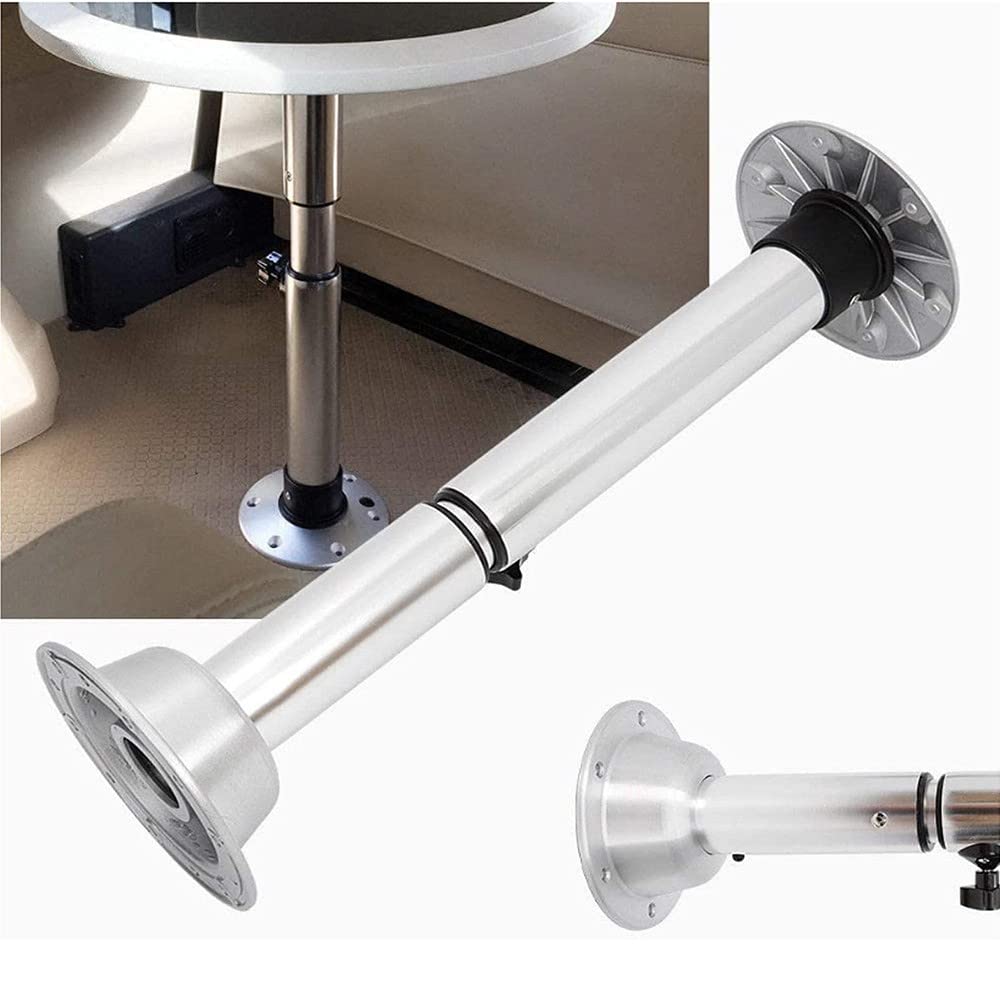 Piedistallo Regolabile in Altezza da 22,3 A 28,10,2 cm Telescopico Gambe da Tavolo Rimovibili Kit con Base di Montaggio per Camper Yacht