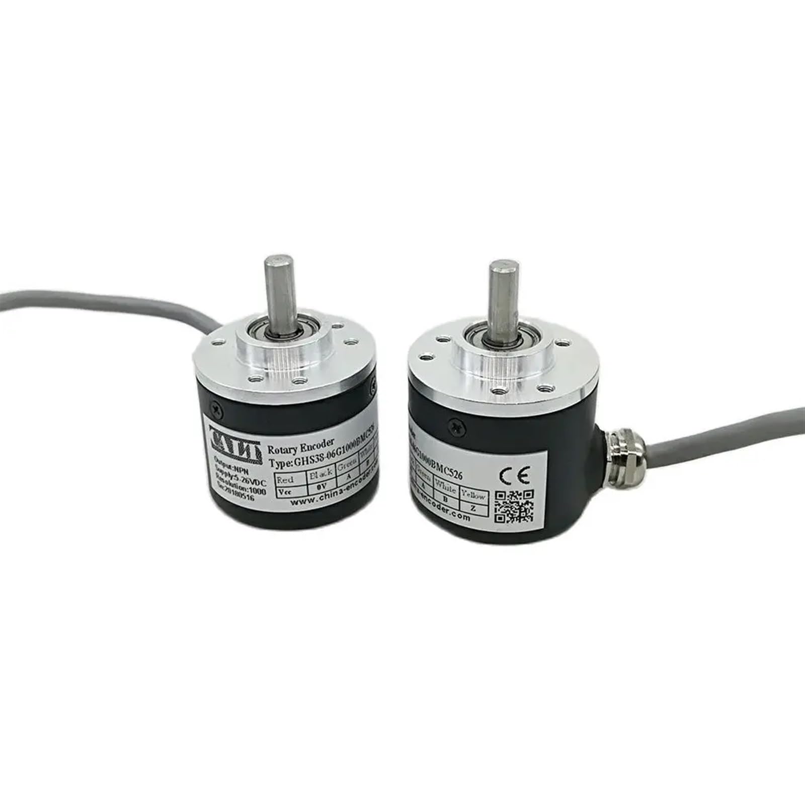 Encodeur optique rotatif, type économique, résolution extérieure 38mm, 1024 2000, 360 NPN NPN + R PNP, pilote de ligne Push pull TTL(2000P-Line driver)
