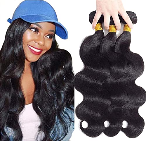 Brazilian Virgin Body Wave Human Hair 3 Bundles 10A Brazilian Human Hair Body Wave Bundles 100% Unprocessed Virgin Remy Body Wave Human Hair Bundles for Black Women Natural Black (12 14 16) Brazilian Virgin Body Wave Human Hair 3 Bundles 10A Brazilian Human Hair Body Wave Bundles 100% Unprocessed Virgin Remy Body Wave Human Hair Bundles for Black Women Natural Black (12" 14" 16")