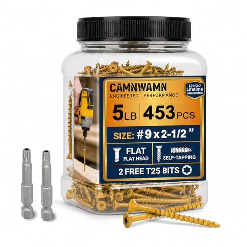 Vis de terrasse extérieures #9 de 6,3 cm en boîte de 2,3 kg avec embout T25
