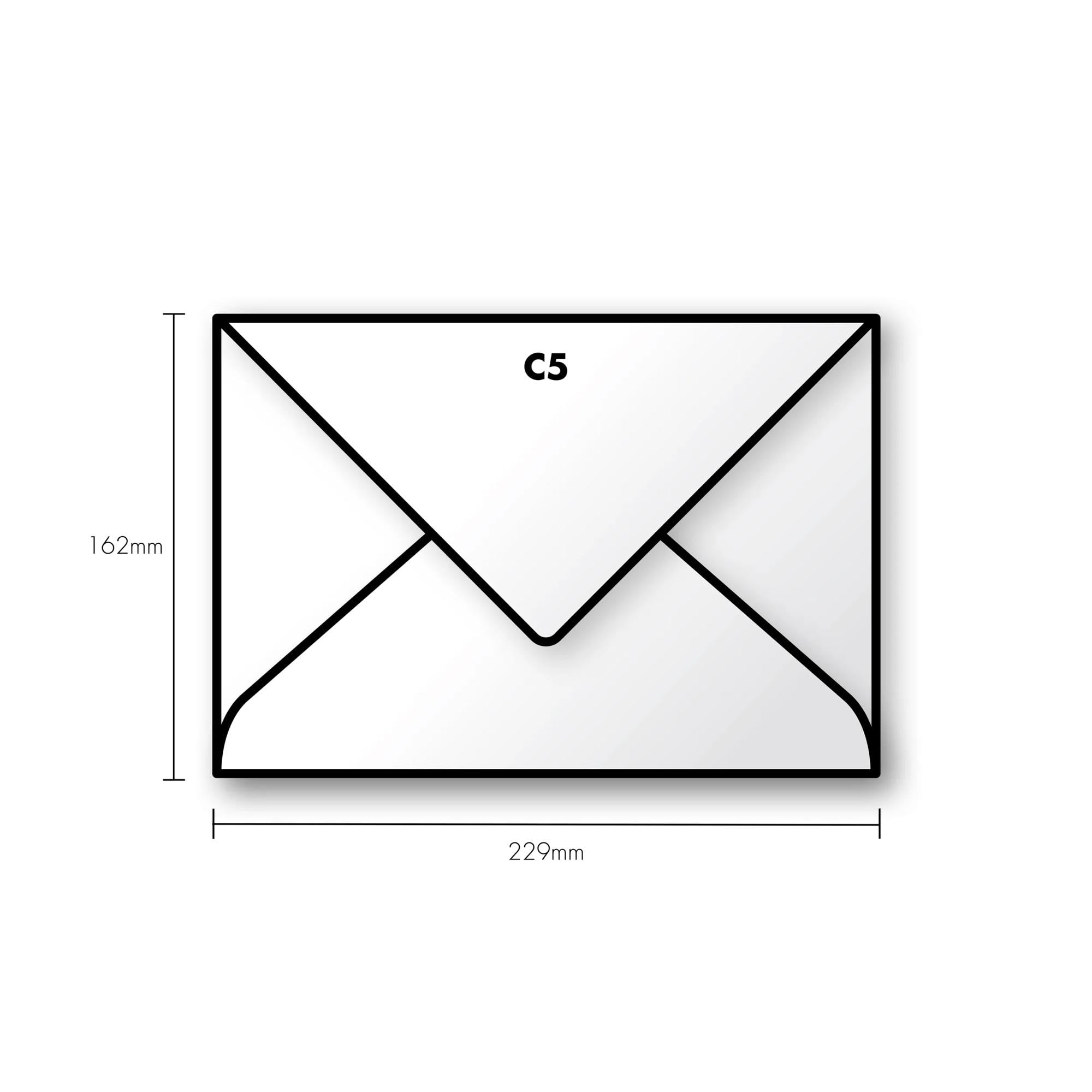 Clairefontaine 5562C Buste gommate C5 16,2x22,9cm 120g/m² Giallo sole Pacco da 20
