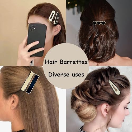 Sheharuhi 14 Pcs No Bend Hair Clips Black White Hair Barrettes Fashion Cute Acrylic Hair Pins For Women Korean Styling Minimalist Hairpin Vintage Hairpin Gift Hair Accessories thumb #2