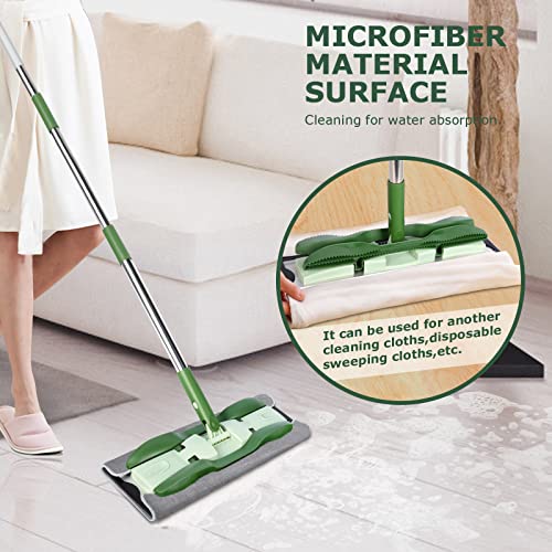 Masthome Wischmopp Bodenwischer mit Teleskopstiel und 4 Doppelseitig Wischpads.Mit Einer Stiellänge...