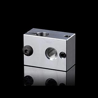 GBA-SZC 2PCS V6 Heater Block Aluminium Heating Block with Silicone Sock for V6 Hotend for PT100 Sensor/Cartridge Sensor. (V6 Heater Block Aluminum)