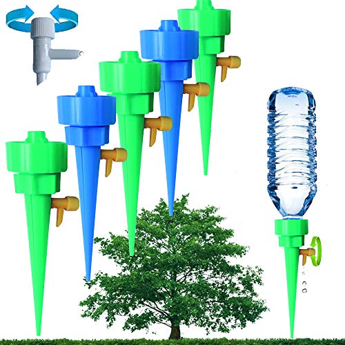 OUSHU Plant Waterer Drippers, Automatic Watering Spikes, Automatic Plant Waterer for Indoor & Outdoor Plants (6-Pack)