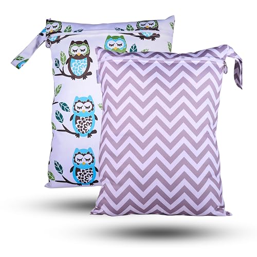 Image of Chic Buddy Waterproof Wet Bag, Washable, Reusable for Travel, Beach, Pool, Stroller, Diapers, Dirty Gym Clothes, Wet Swimsuits, Toiletries (Wild Streak, Wet Bag)