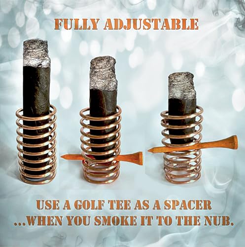 Cigar Holder for Golf Cart Solid Copper, Handmade, Magnetic, Adjustable Attaches to any Metal Surface. Adds a Touch of Elegance and Style to Your Golf Game. - Image 4