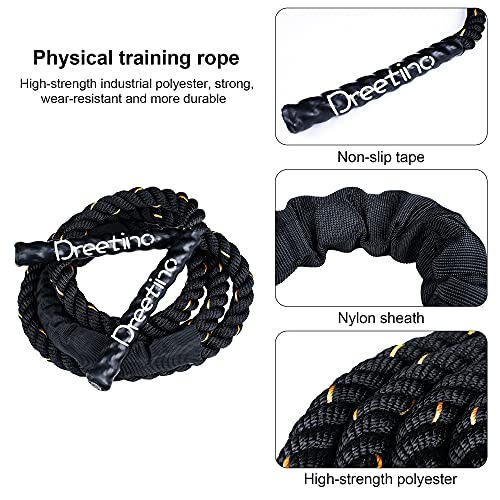 Dreetino 2Lb Weighted Jump Rope Adult For Fitness Men And Women Heavy Jump Ropes Whole Body Muscle Exercise To Improve Strength Endurance Training Sports Jumping Rope Outdoor Concrete Use Weight Loss Skipping Rope #TOP3
