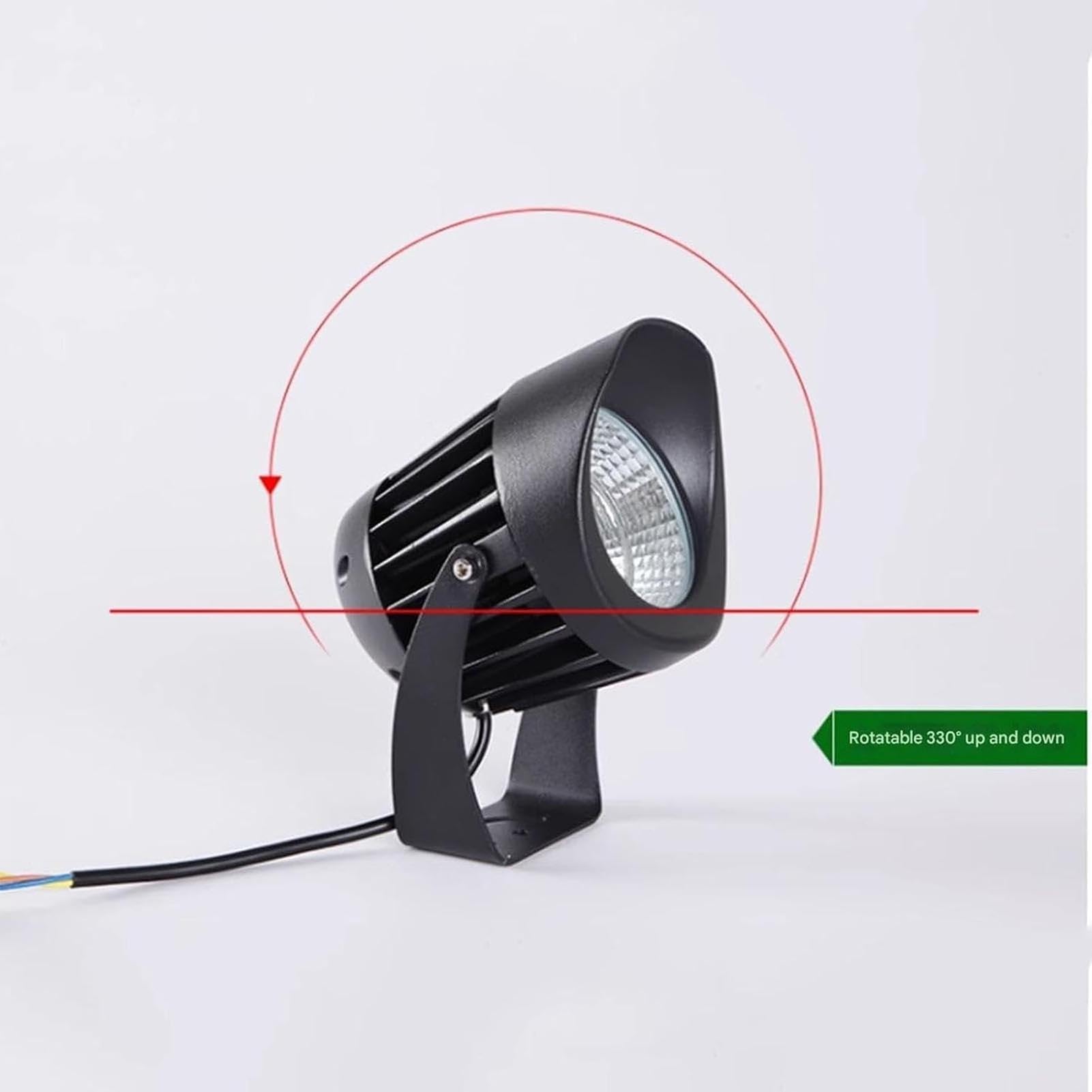 Zewnętrzne reflektory LED do zabudowy (220 V), wodoodporne diody LED IP65 do drzew, reflektory COB do ogrodów, willi, dziedzińców i trawników, oświetlenia krajobrazu (Red, 20 w)