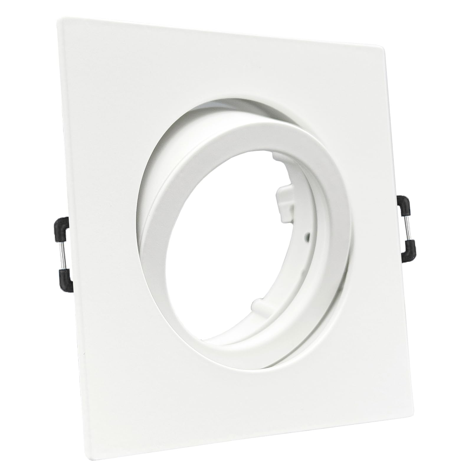 trendlights24 Carree-C LED Einbaustrahler Weiß 12er Set 7W dimmbar 230V | Decken Einbauleuchte, eckig, LED Spots, GU10, 38° Abstrahlwinkel, Neutralweiß, 4000K, austauschbar, Deckenspots, schwenkbar