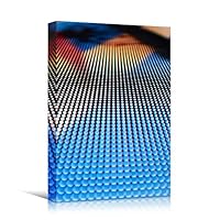 Canvas Wall Art Dotted Patterns Colorful Geometric Hallway Minimalist Mixed Media Multicolor Patterns - 12x18 inches