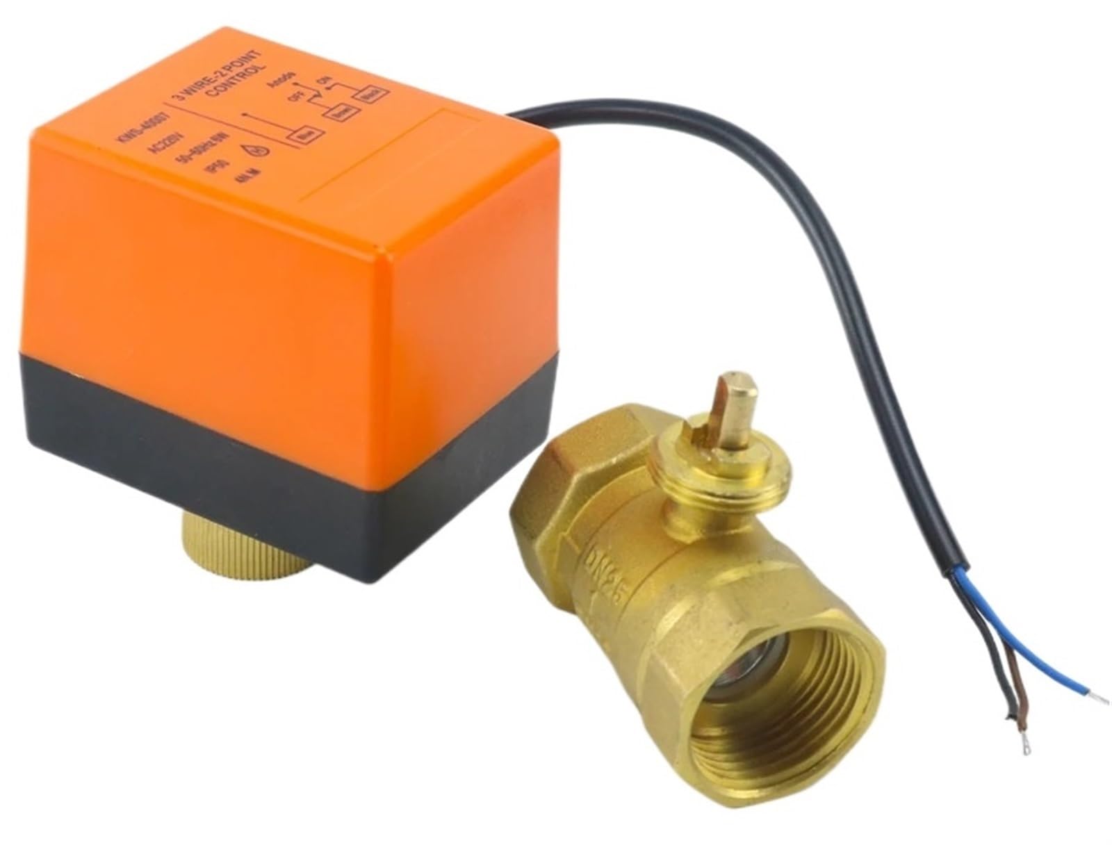 Vanne à bille motorisée 3/4 DC12-24V en laiton à 3 fils et 2 commandes