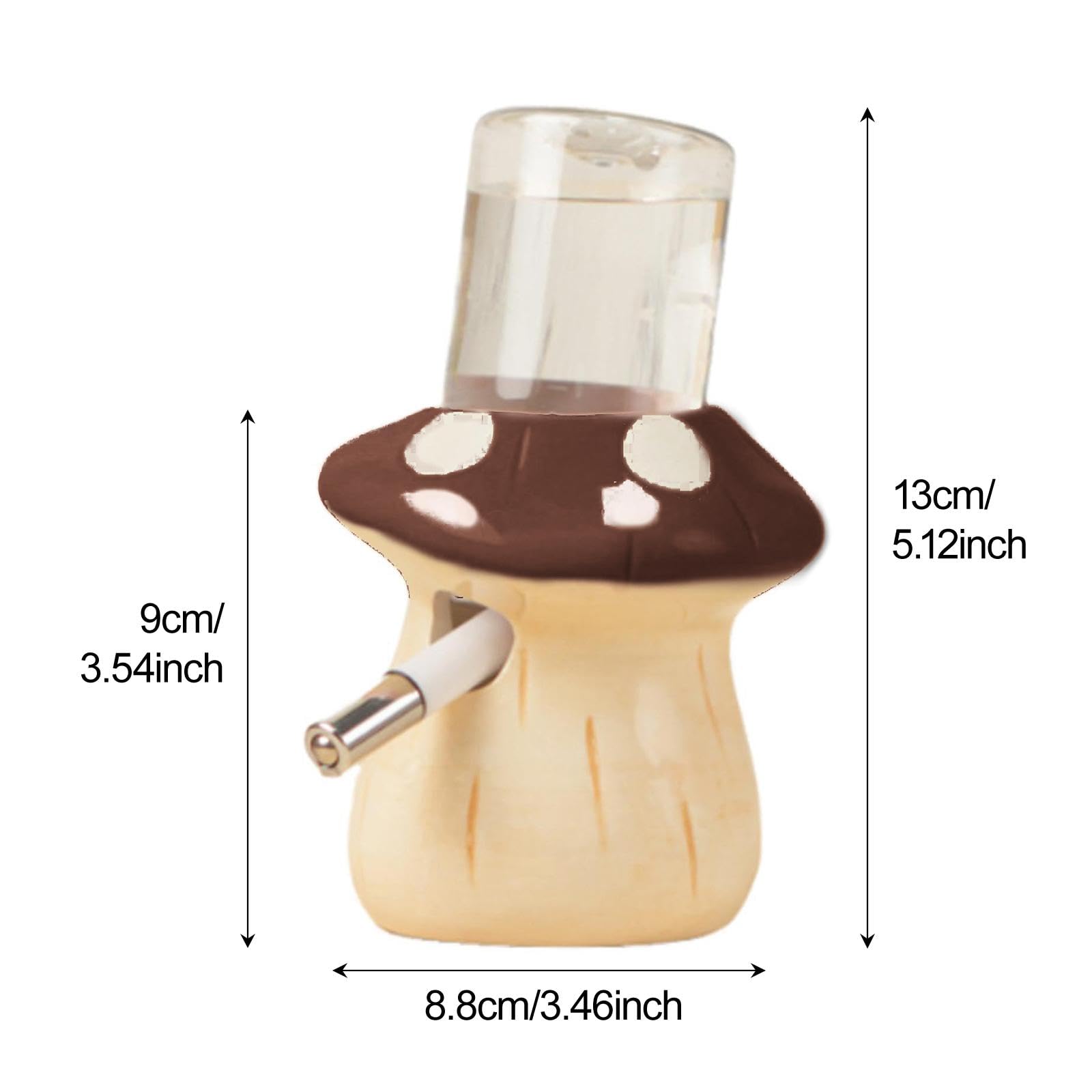 Sharplace Bouteille d'eau pour Hamster, Accessoires pour Petits Animaux (Furet, Souris, Gerbille), Distributeur d'eau en céramique à Motifs, Accessoires, Brun
