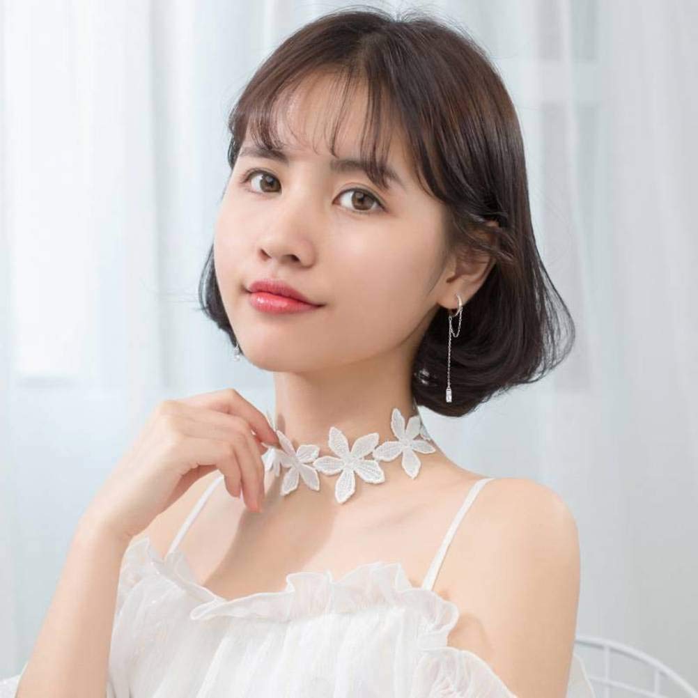 RWRAPS Ohrringe für Frauen, S925 Silber Ohrringe, weiblicher koreanischer Kunststil, Lange Ohrringe, Temperament, Quaste, weiblicher hängender Ohrring, EIN Paar