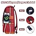 Ronyes Vintage Laptop Backpack for Women Men,15.6 inch Bookbag Casual Daypack with USB Charging Port for College Work, Red Backpacks