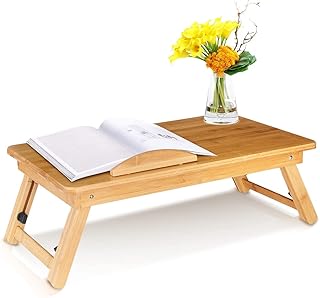 Laptop Stand For Bed Foldable Bed Table Laptop Tray Adjustable Height Bed Desk For Laptop Breakfast In Bed Tray For Bed Folding Notebook Desk Tray Laptop Bed Table Bed Tray Sofa Tray Table(50*30cm)