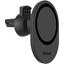 OtterBox Vent Mount per auto per MagSafe, forte allineamento e fissaggio su ventola auto con MagSafe, progettato per essere facile, solido e sicuro da adattare, compatbile iPhone con MagSafe, Nero