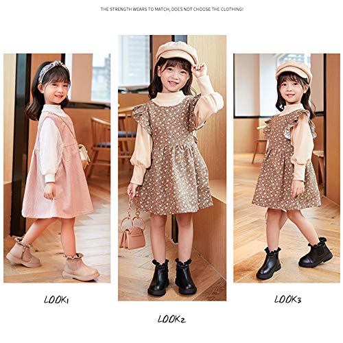 Dayiss Fashion Cute Toddler Little Girl's Boots Waterproof Ankle Short Boots Side Zipper Winter Snow Boots Warm Flat Dress Shoes4