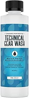 [5 Loads] Technical Gear Wash Performance Detergent for Renewed Clothing Appearance - Concentrated & Safe Jacket Detergent to Maintain DWR Gear - Water Repellent Wash for Clothing - USA Made - 8 oz