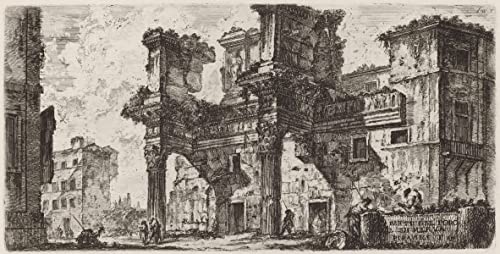 Tableau Vintage Parte di foro di Nerva Piranesi Toile Impression Art Décoration Couloir