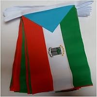 Vista 304 de Guatemala 19.7 ft BUNTING Flag 20 banderas 9'' x 6'' - Banderas de cuerda guatemalteca 5.9 x 8.3 in - AZ FLAG