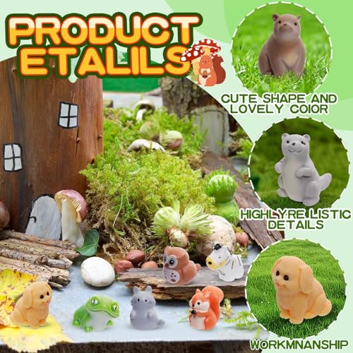 Animalia Creations AC-80MRA Mini Resin Animals Figurines, 80 Styles, Multicolor, Safe Resin & Plastic, Ideal for Crafts - 3