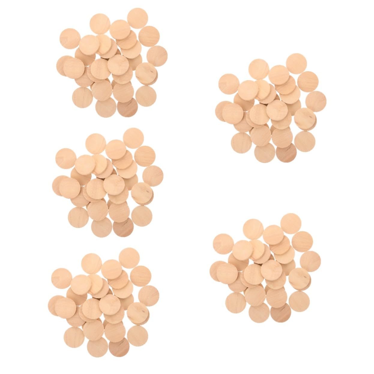 jojofuny 5 Series Rodajas De Madera Sin Terminar Manualidades Cortes De Madera Redondos Decoraciones Diy 50 Piezas X 5