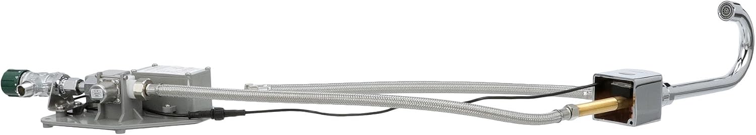 Intelli-Flo EZ Electronic Deck Mount Faucet with 3-1/2" Rigid Gooseneck Spout, Thermostatic Mixing Valve, 1.5 GPM Laminar Flow, Vandal-Resistant