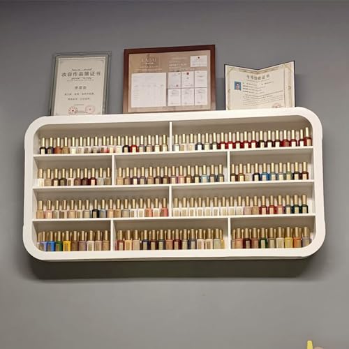 Nail Polish Display Rack, Cosmetics Storage Cabinet, Wall-Mounted Storage Wall Rack for Storing Cosmetics, Essential Oils and Perfumes